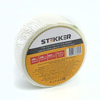 Лента уплотнительная "серпянка"  STEKKER 60 г/м2*45 мм, 45 м, белая INTP11-6045-45 39912 Лента уплотнительная "серпянка"  STEKKER 60 г/м2*45 мм, 45 м, белая INTP11-6045-45 39912