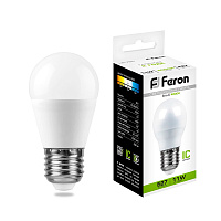Лампа светодиодная Feron LB-750 Шарик E27 11W 175-265V 4000K 25950 Лампа светодиодная Feron LB-750 Шарик E27 11W 175-265V 4000K 25950