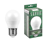 Лампа светодиодная SAFFIT SBG4513 Шарик E27 13W 230V 6400K 55162 Лампа светодиодная SAFFIT SBG4513 Шарик E27 13W 230V 6400K 55162