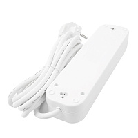 Удлинитель четырехместный с/з с выключателем STEKKER HM03-41-02 3x0,75, 2м, серия Home (У10А-003), белый 39523