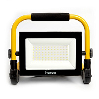 Светодиодный прожектор Feron LL-515 переносной 70W, 6400K, IP65 Светодиодный прожектор Feron LL-515 переносной 70W, 6400K, IP65
