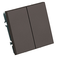 Переключатель перекрестный 2-клавишный (механизм), STEKKER, 250В, 10А, серия Эмили, RSW10-5111-09, антрацит, soft touch 50164