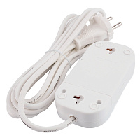 Удлинитель 2-местный б/з Stekker, HM01-20-03, 3м, 2x0,75, серия Home (У10-428), белый 39202