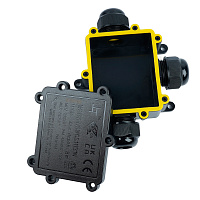 Распределительная коробка STEKKER LD550, количество вводов: 3, поликарбонат, нейлон, цвет черный, размер 126,2*102,8*35,3мм. 50552