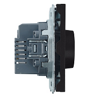 Выключатель диммирующий (механизм), STEKKER, 250В, 500W, серия Эмили, RSW10-5106-05, черный уголь, soft touch 49842