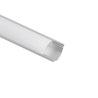 Профиль алюминиевый "угловой круглый 7.9*7.9мм", серебро, CAB240 (в комплекте с матовым экраном, 2 заглушками, 4 крепежами) FERON