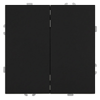 Выключатель 2-клавишный (механизм), СЗК, STEKKER, 250В, 10А, серия Эмили, RSW10-5104-05ZK, черный уголь, soft touch 50247