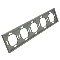Рамка STEKKER, PFR00-5005-10 5-местная, серия Эмили, платиново-серый, soft touch 49966 Рамка STEKKER, PFR00-5005-10 5-местная, серия Эмили, платиново-серый, soft touch 49966