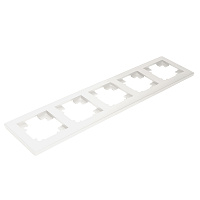 Рамка STEKKER, PFR00-7004-01 4-местная, пластик, серия Катрин, белый 39795 Рамка STEKKER, PFR00-7004-01 4-местная, пластик, серия Катрин, белый 39795