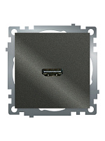 Розетка HDMI 2.1, Type A (механизм), серия Катрин, графит, GLS00-7118-06 50059 Розетка HDMI 2.1, Type A (механизм), серия Катрин, графит, GLS00-7118-06 50059