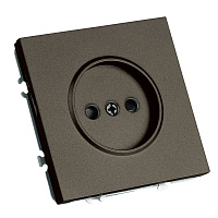 Розетка 1-местная с защитной шторкой (механизм), STEKKER,  б/з, 250В, 16А, серия Эмили, RST16-5109-09, антрацит, soft touch 49928