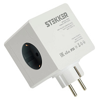 Разветвитель сетевой 3-местный с/з STEKKER ADP16-33-21, 250V, 16A, ABS пластик, белый 49231 Разветвитель сетевой 3-местный с/з STEKKER ADP16-33-21, 250V, 16A, ABS пластик, белый 49231