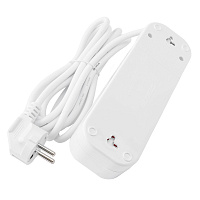 Удлинитель трехместный с/з с выключателем STEKKER HM03-31-10 3x0,75, 10м, серия Home (У10А-002), белый 39522