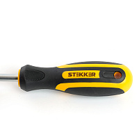 Отвертка шлицевая STEKKER SL 8.0 х 150 мм Cr-V, SDM-SL80-150  Отвертка шлицевая STEKKER SL 8.0 х 150 мм Cr-V, SDM-SL80-150