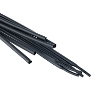 HST-420-100 BK Термоусадочная трубка 4,0/2,0 STEKKER, длина 100 см., усадка 2:1, черный  39729