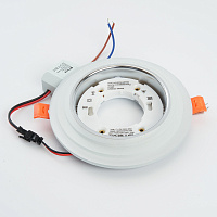 Светильник встраиваемый с белой LED подсветкой Feron CD5023 потолочный GX53 без лампы, матовый 40522 Светильник встраиваемый с белой LED подсветкой Feron CD5023 потолочный GX53 без лампы, матовый 40522