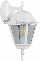 Светильник садово-парковый Feron 4202/PL4202 четырехгранный на стену вниз 100W E27 230V, белый 11025 Светильник садово-парковый Feron 4202/PL4202 четырехгранный на стену вниз 100W E27 230V, белый 11025