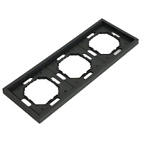 Рамка STEKKER, PFR00-5003-05 3-местная, серия Эмили, черный уголь, soft touch 49860 Рамка STEKKER, PFR00-5003-05 3-местная, серия Эмили, черный уголь, soft touch 49860