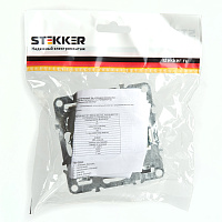 Розетка компьютерная 1-местная RJ-45 (механизм), STEKKER PST00-9107-03, серия Эрна, черный 49151 Розетка компьютерная 1-местная RJ-45 (механизм), STEKKER PST00-9107-03, серия Эрна, черный 49151