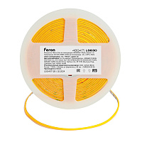 Светодиодная COB лента Feron LS630, 400SMD(2110)/ 7Вт/м 12V 5000*3*1.8мм 3000K, IP20 Артикул 48947 Светодиодная COB лента Feron LS630, 400SMD(2110)/ 7Вт/м 12V 5000*3*1.8мм 3000K, IP20 Артикул 48947