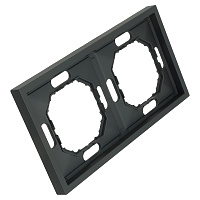 Рамка STEKKER, PFR00-5002-05 2-местная, серия Эмили, черный уголь, soft touch 49859 Рамка STEKKER, PFR00-5002-05 2-местная, серия Эмили, черный уголь, soft touch 49859