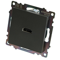 Розетка HDMI 2.1, Type A (механизм), серия Катрин, графит, GLS00-7118-06 50059 Розетка HDMI 2.1, Type A (механизм), серия Катрин, графит, GLS00-7118-06 50059