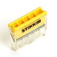 Клемма монтажная 5-проводная STEKKER  для 1-жильного проводника, LD2273-205 32391 Клемма монтажная 5-проводная STEKKER  для 1-жильного проводника, LD2273-205 32391