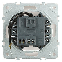 Выключатель 1-клавишный c индикатором (механизм), STEKKER, 250В, 10А, серия Эмили, RSW10-5101-01, белый фарфор, soft touch 49863