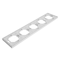 Рамка STEKKER, PFR00-5005-01 5-местная, серия Эмили, белый фарфор, soft touch 49888 Рамка STEKKER, PFR00-5005-01 5-местная, серия Эмили, белый фарфор, soft touch 49888