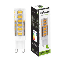 Лампа светодиодная Feron LB-433 G9 7W 175-265V 4000K 25767 Лампа светодиодная Feron LB-433 G9 7W 175-265V 4000K 25767
