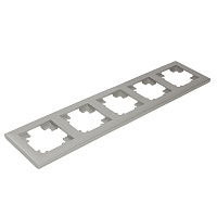 Рамка STEKKER, PFR00-7004-03 4-местная, пластик, серия Катрин, серебро 39800 Рамка STEKKER, PFR00-7004-03 4-местная, пластик, серия Катрин, серебро 39800