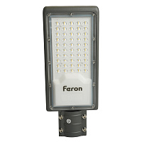 Светодиодный уличный консольный светильник Feron SP3032 50W 6400K 230V, серый 32577 Светодиодный уличный консольный светильник Feron SP3032 50W 6400K 230V, серый 32577