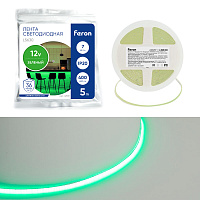 Светодиодная COB лента Feron LS630, 400SMD(2110)/ 7Вт/м 12V 5000*3*1.8мм зеленый, IP20 Артикул 48951 Светодиодная COB лента Feron LS630, 400SMD(2110)/ 7Вт/м 12V 5000*3*1.8мм зеленый, IP20 Артикул 48951