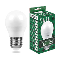 Лампа светодиодная SAFFIT SBG4511 Шарик E27 11W 230V 4000K 55139 Лампа светодиодная SAFFIT SBG4511 Шарик E27 11W 230V 4000K 55139