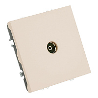 Розетка телевизионная 1-местная (механизм), STEKKER, 75 Ом, 5-862МГц, серия Эмили, RST00-5108-08, кашемир, soft touch 49901