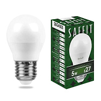 Лампа светодиодная SAFFIT SBG4505 Шарик E27 5W 230V 4000K 55026 Лампа светодиодная SAFFIT SBG4505 Шарик E27 5W 230V 4000K 55026