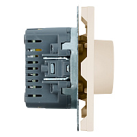 Терморегулятор механический (механизм), STEKKER, 230В, 3500Вт, серия Эмили, RSW00-5120-08, кашемир, soft touch 50715