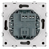 Выключатель 1-клавишный c индикатором (механизм), STEKKER, 250В, 10А, серия Эмили, RSW10-5101-10, платиново-серый, soft touch 49941