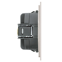 Розетка телевизионная 1-местная (механизм), STEKKER, 75 Ом, 5-862МГц, серия Мия, RST00-3108-08, пудровый жемчуг 50479