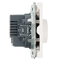 Выключатель диммирующий (механизм), STEKKER, 250В, 500W, серия Эмили, RSW10-5106-01, белый фарфор, soft touch 49868