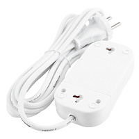 Удлинитель 2-местный б/з Stekker, HM01-20-03, 3м, 2x0,75, серия Home (У10-428), белый 39202