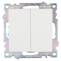 Переключатель 2-клавишный (механизм), STEKKER GLS10-7107-01 , 250V, 10А, серия Катрин, белый 49166 Переключатель 2-клавишный (механизм), STEKKER GLS10-7107-01 , 250V, 10А, серия Катрин, белый 49166