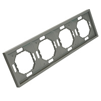Рамка STEKKER, PFR00-5004-10  4-местная, серия Эмили, платиново-серый, soft touch 49965 Рамка STEKKER, PFR00-5004-10  4-местная, серия Эмили, платиново-серый, soft touch 49965