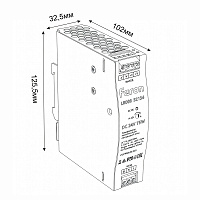 LB008 Трансформатор электронный для светодиодной ленты и оборудования на DIN-рейку 75W 24V 32*125.2*102мм IP20, LB008
