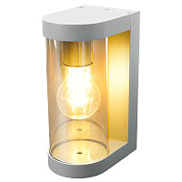 Светильник садово-парковый Feron DH1901, на стену, E27 230V, серый/янтарный 52189