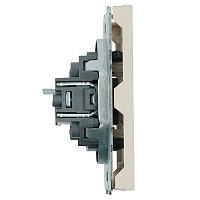 Розетка компьютерная 1-местная RJ-45 (механизм), серия Эмили, RST00-5117-08, кашемир, soft touch 49899 Розетка компьютерная 1-местная RJ-45 (механизм), серия Эмили, RST00-5117-08, кашемир, soft touch 49899