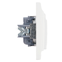 Розетка 1-местная с/з с крышкой STEKKER, PST16-9012-01, 250В, 16А с защитной шторкой, серия Эрна, белый 39052