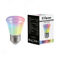 Лампа светодиодная Feron LB-372 Колокольчик матовый E27 1W RGB плавная сменая цвета 38117 Лампа светодиодная Feron LB-372 Колокольчик матовый E27 1W RGB плавная сменая цвета 38117