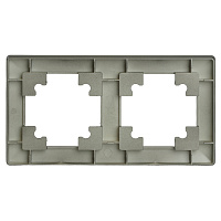 Рамка STEKKER, PFR00-7002-06 2-местная, пластик, серия Катрин, графит 39808 Рамка STEKKER, PFR00-7002-06 2-местная, пластик, серия Катрин, графит 39808