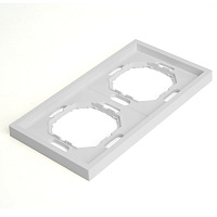 Рамка STEKKER, PFR00-5002-01 2-местная, серия Эмили, белый фарфор, soft touch 49885 Рамка STEKKER, PFR00-5002-01 2-местная, серия Эмили, белый фарфор, soft touch 49885